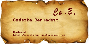 Császka Bernadett névjegykártya
